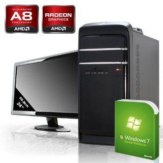 KCS   PC Komplett Set mit 59,9cm TFT Monitor AMD Computer