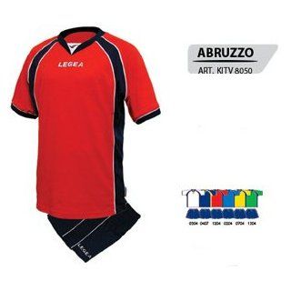 Legea Volleyball Trikot Kit Abruzzo Shirt+Short weiss/navy, Größe