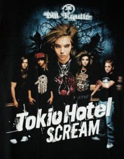 Tokio Hotel SCREAM mit Gold folien Druck T Shirt Gr. L 