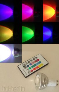 LED GU10 LED Farbwechsel Birne + Fernbedienung Lampe leuchte Spot Deko