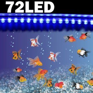 72 LED Aquarium MONDLICHT Beleuchtung Lampe Deko BLAU wasserdicht