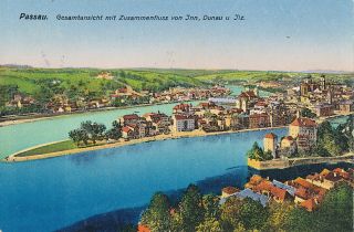 Passau Totale Zusammenfl. Inn Donau Ilz gl1931 120.550