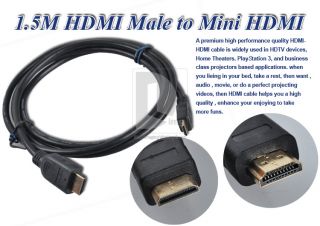 5M/5ft Mini HDMI Male type C To HDMI Male type A Adapter Cable for