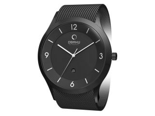 Obaku Uhren Extra große Herrenuhr V132XBBMB