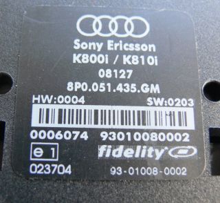 Audi Handy Adapter / Ladeschale f. Sony E. K800i/810i