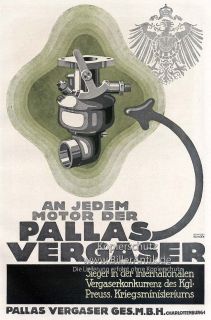 Vergaser Preussisches Kriegsministerium Plakat Braunbeck Motor A1 132