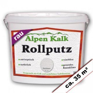 Rollputz auf Kalkbasis von AlpenKalk (20kgca.35 m²) Rollputz   rau