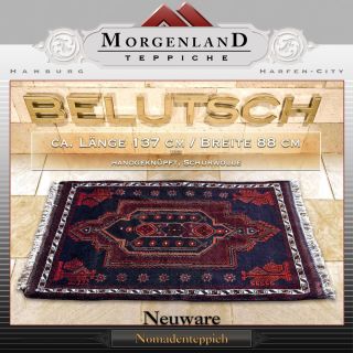 Perser Belutsch Nomaden 137 x 88 cm   100% Handknüpf   tapis