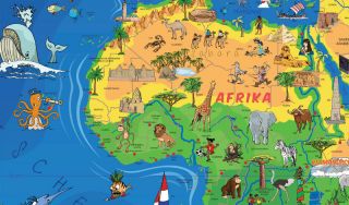 Kinder Weltkarte XL 135 x 95cm über 400 Illustrationen der Welt