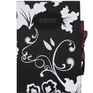Esprit Notizbuch DIN A5 Logo Textil Ornamente schwarz 