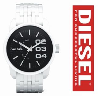 Herren Uhr Kunststoff Weiß DZ1522 Herrenuhr NEU UVP 139€