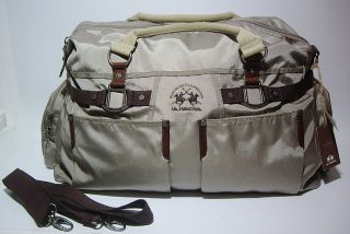 Ƹ̵̡Ӝ̵̨̄Ʒ La Martina große Reisetasche / Weekendtasche in kaki