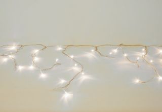 144 LED Lichterkette Eisregen Eiszapfen warm weiß 15,25m Weihnachten