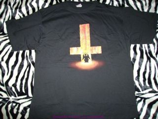 BURNING CROSS Shirt umgedrehtes Kreuz BLACK METAL SATAN