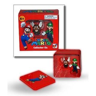 Super Mario Figur Luigi und Gomba in Metallbox Spielzeug