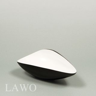 LAWO Lack Design Schale 160 schwarz weiss Modern Dekoschale Designer