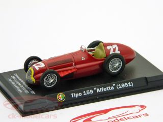 Alfa Romeo Tipo 159 Alfetta #22 1951 rot / red 143 Ixo Altaya