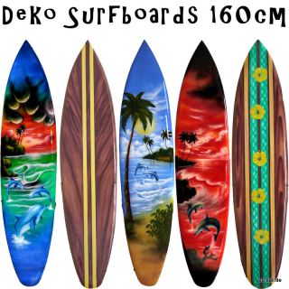 Deko Surfboard 160cm, Holz Surfbretter, große Auswahl an Surfbrett