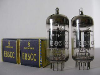 2x E83CC Siemens Halske ECC83 NOS   NIB