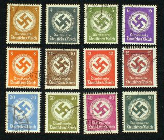 Reich Nr. 166 177 Dienst Hakenkreuz/Swastika gest.