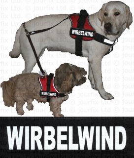 WIRBELWIND 1x Logo klein weiß für Julius K9® Hundegeschirr Geschirr