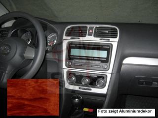 Wurzelholz Dekor Interieur Mittelkonsole VW Golf VI 6