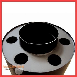 Rauchgaskühler 180 mm 10kW Senotherm schwarz Warmlufttauscher
