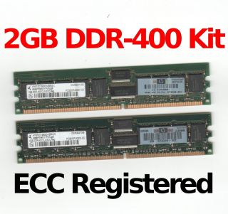 Qimonda 2GB KIT PC3200 DDR 400 CL3 184 Pin ECC Registered 2x 1GB Reg