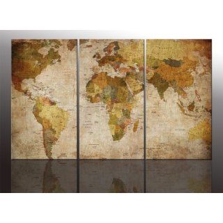 Bilder auf Leinwand Weltkarte 120 x 80cm Modell Nr. XXL