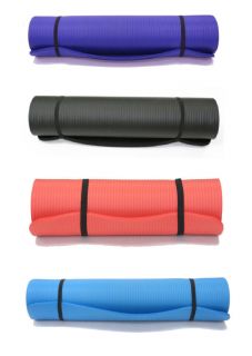 Yogamatte 190 x 60 x 1,5 cm   Schwarz, Violett, Blau, Rot/Lachs