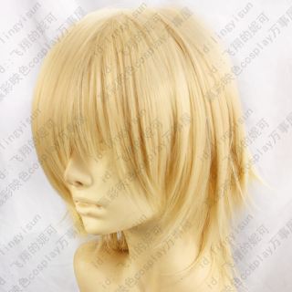184 Final Fantasy Type 0 Ace blonde yellow gold Cosplay Costume Wig