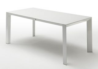 Esszimmertisch Esstisch 180,0 cm Weiß Hochglanz ausziehbar 3949