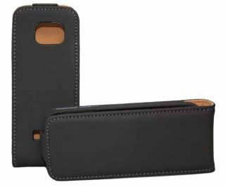 Premium Flip Case für Nokia C2 01 in schwarz Handy Tasche Etui Hülle