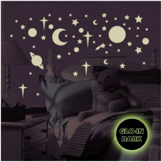 RoomMates® 258 Wandsticker Sterne Nachtleuchtend