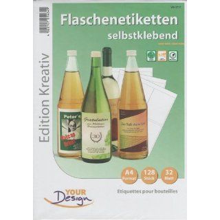 Your Design 128 Flaschenetiketten selbstklebend Küche