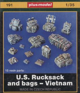 PLUSMODEL 191 135 U.S. RUCKSACK AND BAGS VIETNAM (Resin Kit)
