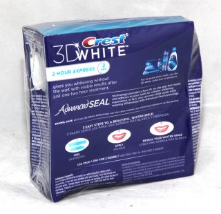 New Crest 3D White Whitestrips 2 Hour Express Strips 12 Month Supply