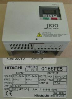 HITACHI J100 INVERTER / Frequenzumrichter 015SFE5