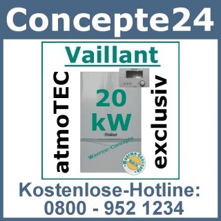 Vaillant atmoTEC exclusiv VC 204/4 7 20 kW 350 Gas Heizung Gastherme