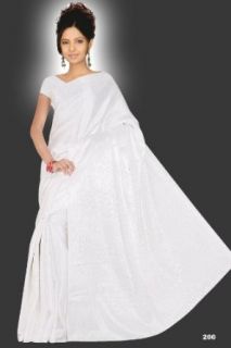 Bollywood Sari Kleid Weiß CA133 2.Wahl Bekleidung
