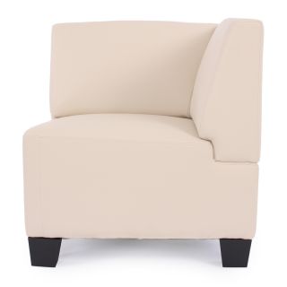 Modular Sofa Couch System Lyon, Kunstleder creme