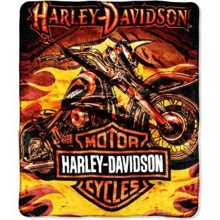 Harley Davidson Sunset 152 x 127cm Decke, Kuscheldecke   aus USA