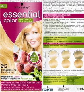 Schwarzkopf Essential Color Haarfarbe Hellgoldblond 212