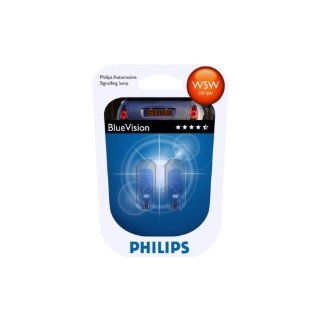 Philips 12961BVB2 Blue Vision W5W Signallampe, 2 er Blister 