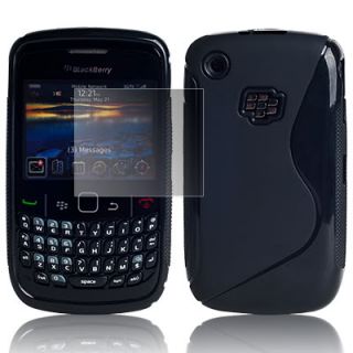 FOR BLACKBERRY CURVE 9300 S CASE BLACK+SCREEN PROTECTOR