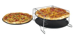 Pizza Backblech Backset Pizzablech mit Aufsteller 3 teilig