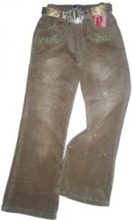 Jeans warm Glitzer Gürtel beige Gr.86 bis 152 Bekleidung