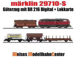 Märklin 29710 S Güterzug mit BR 216 Digital + Lokkarte   Neu mit