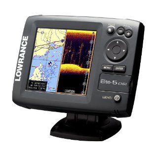 Lowrance Fischfinder/GPS Kartenplotter Elite 5 DSI, grau 