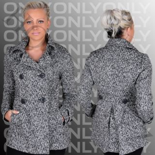 Only Fear Tweed Übergangsjacke Schwarz Weiß (39945)